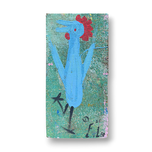 Ernest Lee 5x10 Blue Dancing Chicken WP6371